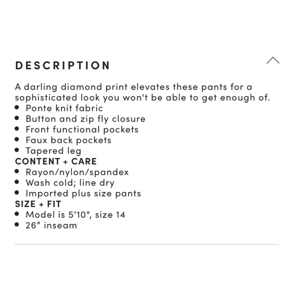 NEW Torrid 24 Black Diamond Ponte Ankle Skinny Pant - Picture 6 of 9